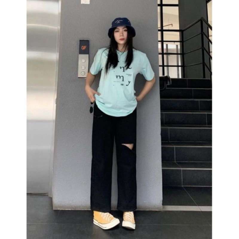 Adidas jeans hitam hot sale
