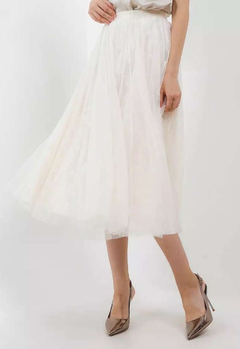 CHIC SIMPLE VELVET FLO TULLE SKIRT ROK TUTU WANITA CANTIK SK1478BB