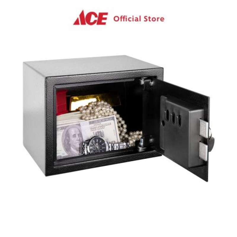 Ace - Krisbow Brankas Besi 17Ck 1/3 mm - Hitam Brangkas Safety Box Tempat  Barang Berharga Berangkas