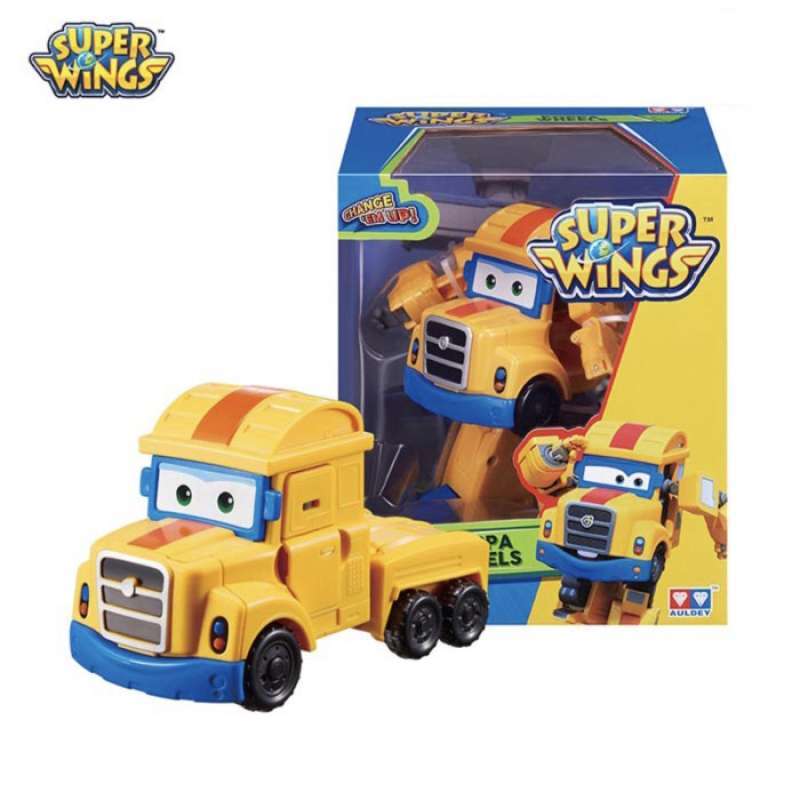 Promo Auldey Super Wings Change Em Up Poppa Wheels Big Figure