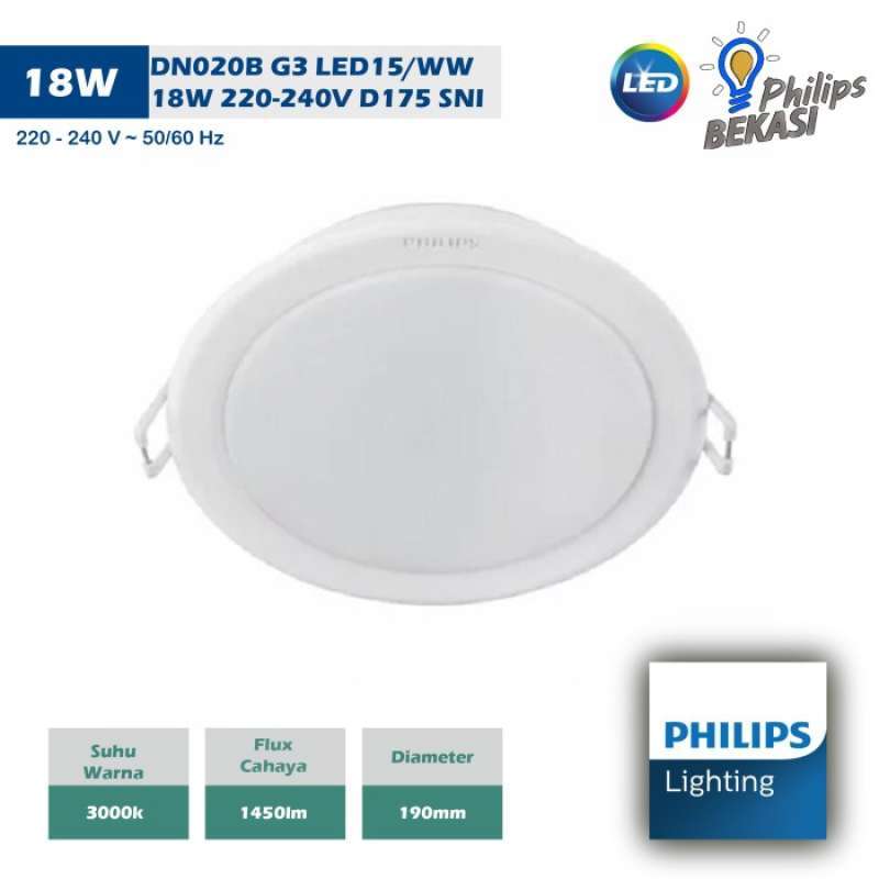 Downlight led sales philips 18w