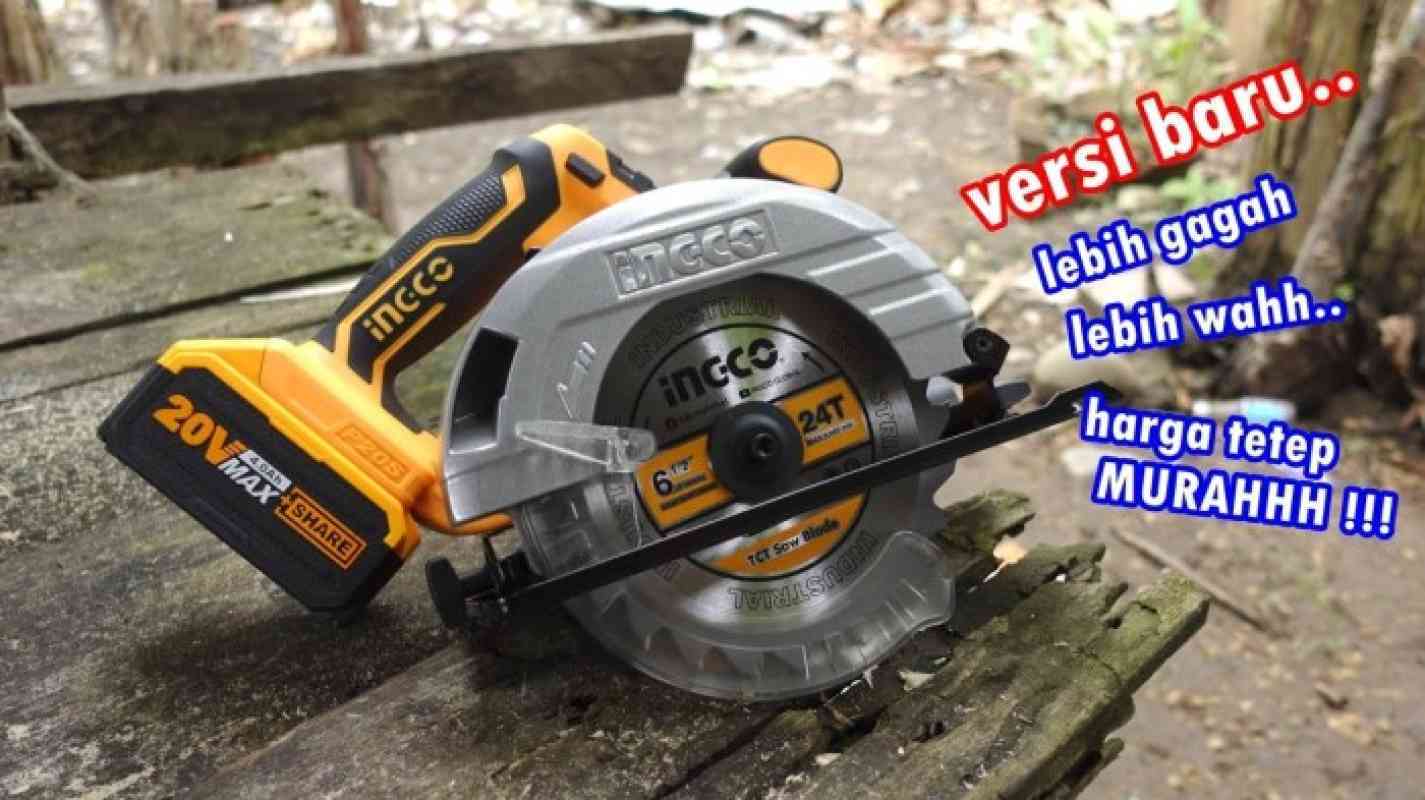 Promo Cordless Circular Saw INGCO CSLI1651 Mesin Gergaji Serkel