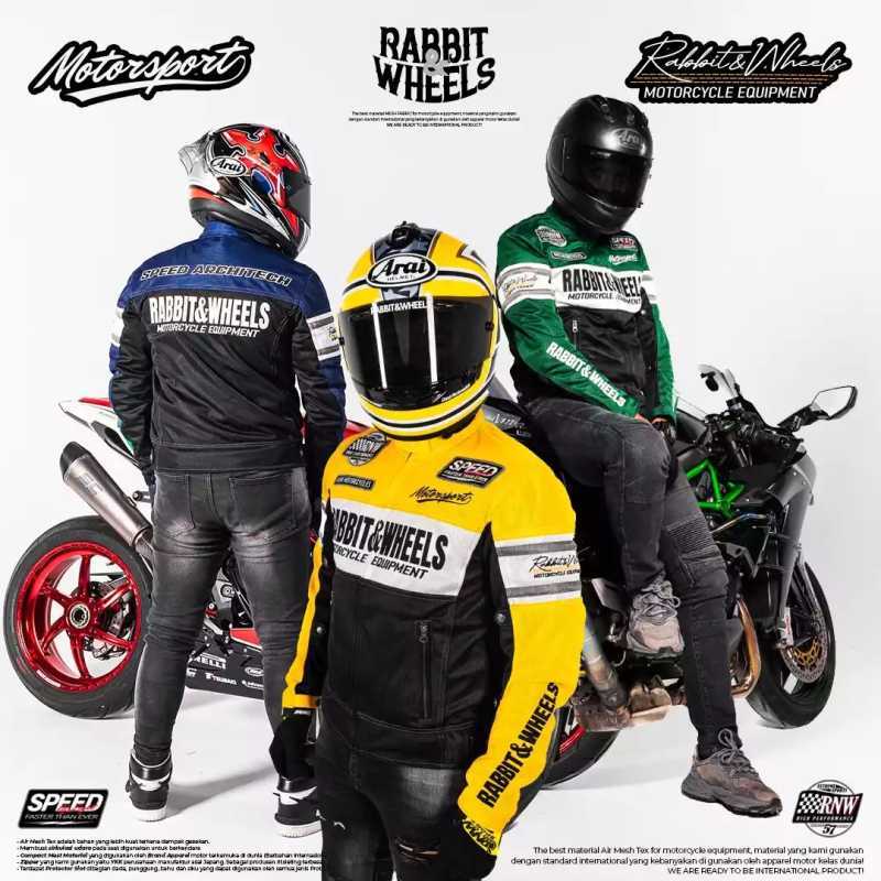 Jual New Combo Rabbit And Wheels Motorsport Jacket free Protector Jaket Rnw Xxxl Yellow Di Seller Helm Mart 88 Helm Mart 88 Kota Medan Blibli