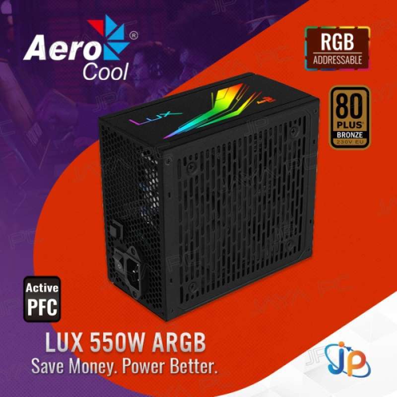 PSU Power Supply AEROCOOL LUX 550W 80 Plus 80+ BRONZE