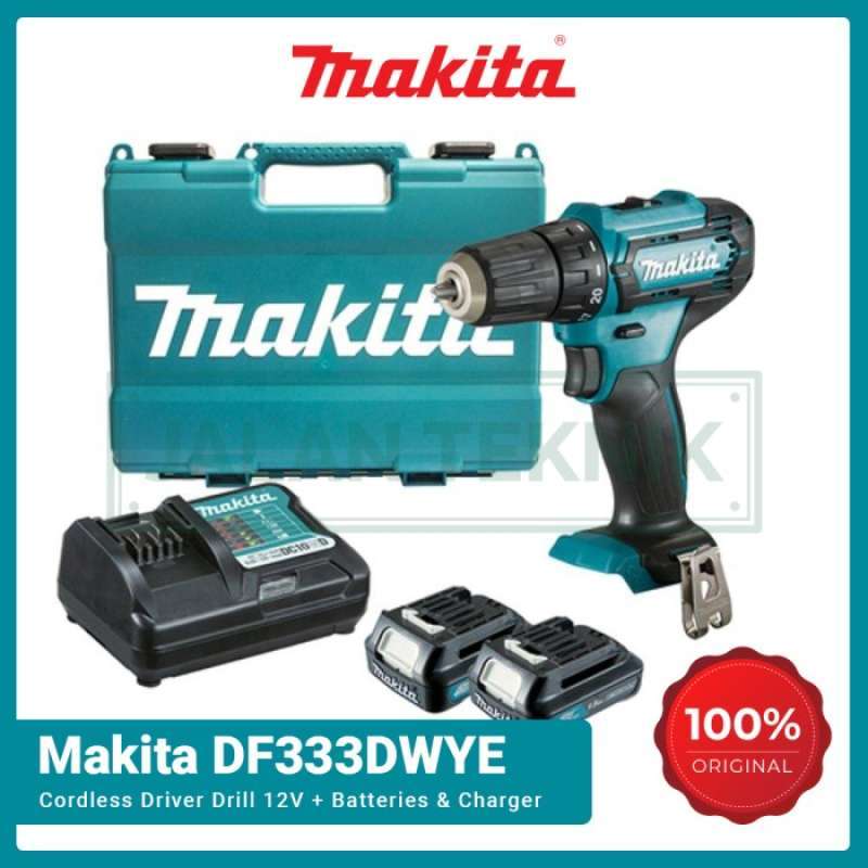Promo Bor Besi Kayu Baterai Cordless Driver Drill Makita DF333DWYE