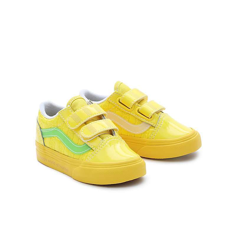 Yellow checkerboard vans kids best sale