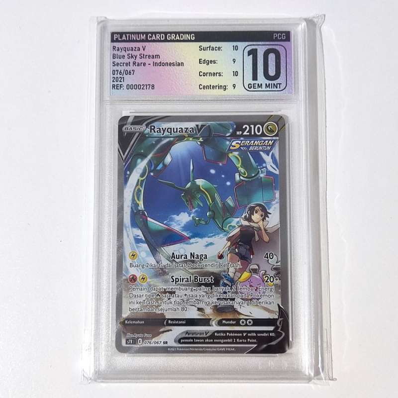 Jual Rayquaza V Sr Aa 076/067 S7r Pgc 10 - Graded Pokemon