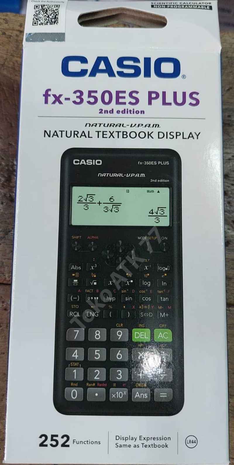Jual Kalkulator Sin Cos Akar Scientific Casio fx 82ES PLUS BK SMA