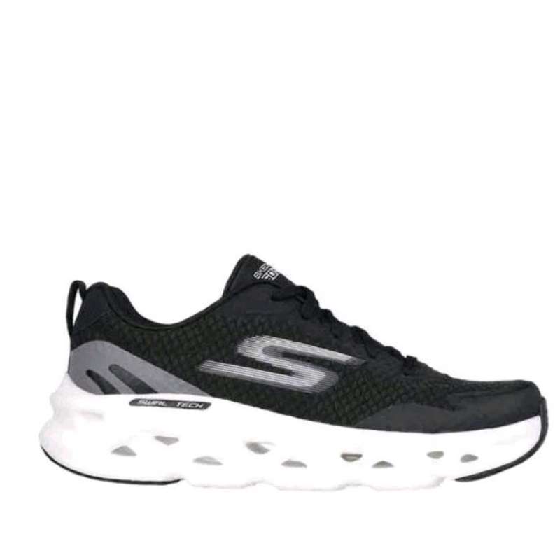 Sepatu Lari Pria Skechers Go Run Swirl Tech Black Original