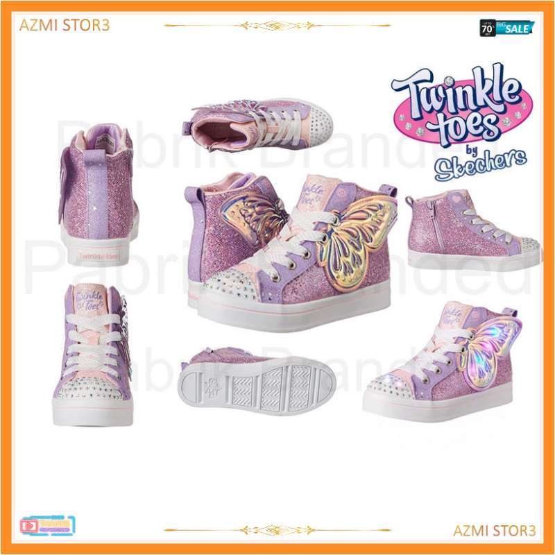 Promo Pabrik Branded Sepatu Skechers Twinkle Toes Butterfly Light