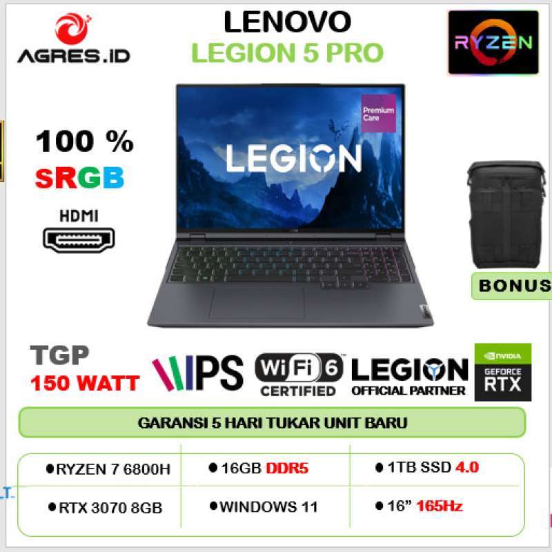 Jual Lenovo Legion Pro 16 Rtx3070 8gb Ryzen 6800h 16gb 1tbssd