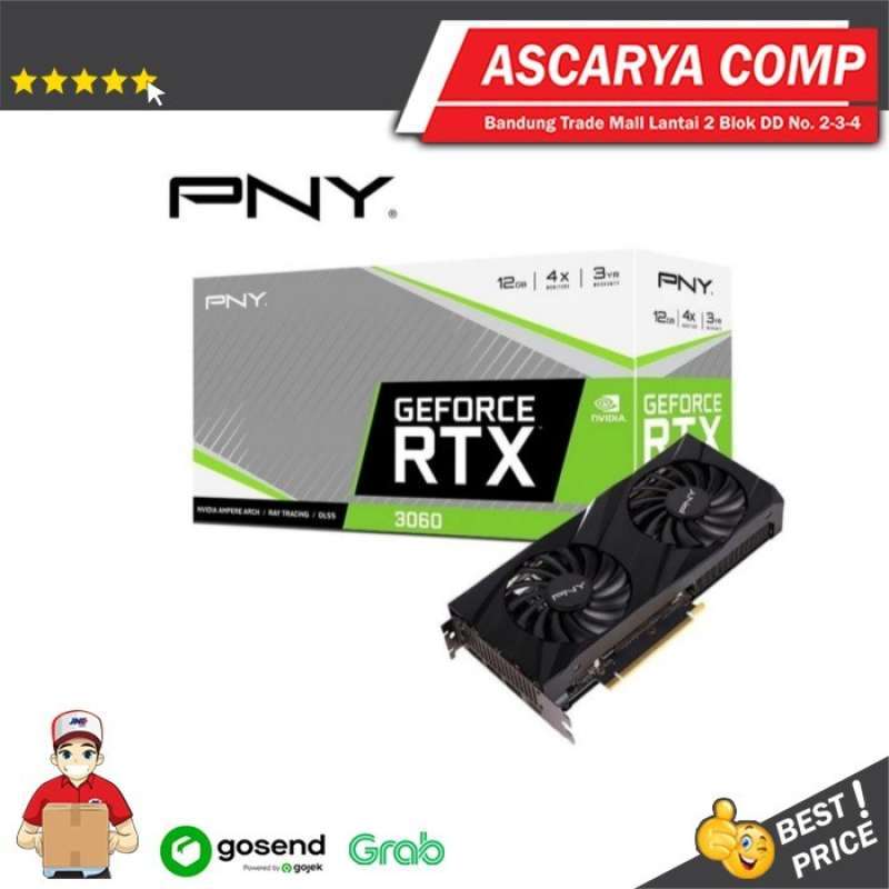 Promo Pny Geforce Rtx 3060 12gb Ddr6 Verto Dual Fan Lhr Diskon 16