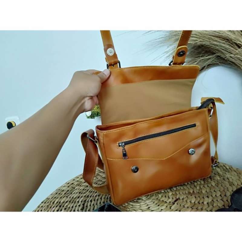 Promo TAS KERJA KULIT LAPTOP KECIL NOTEBOOK TAS SELEMPANG KULIT
