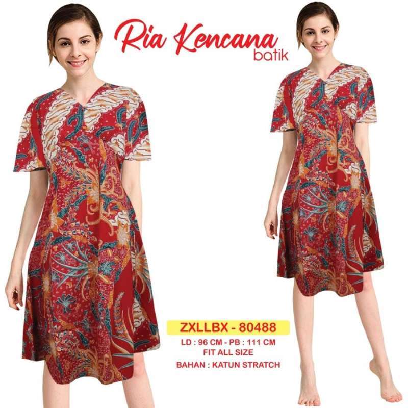 Jual top dress batik