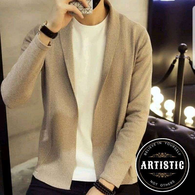 Long cardigan pria discount