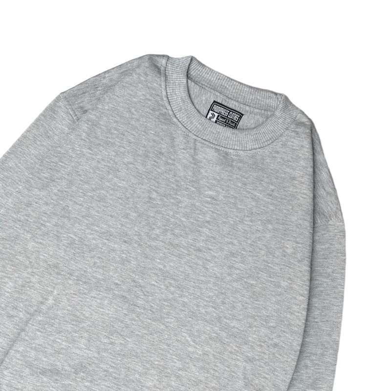 PHOMPPHIESS Crewneck Polos Abu Muda Sweater Pria Wanita