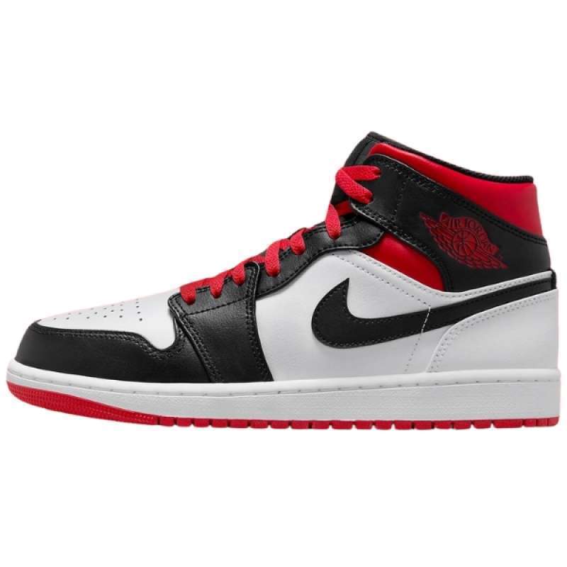 Air Jordan Mid White Gym Red Black (GS) [DQ8423-106]