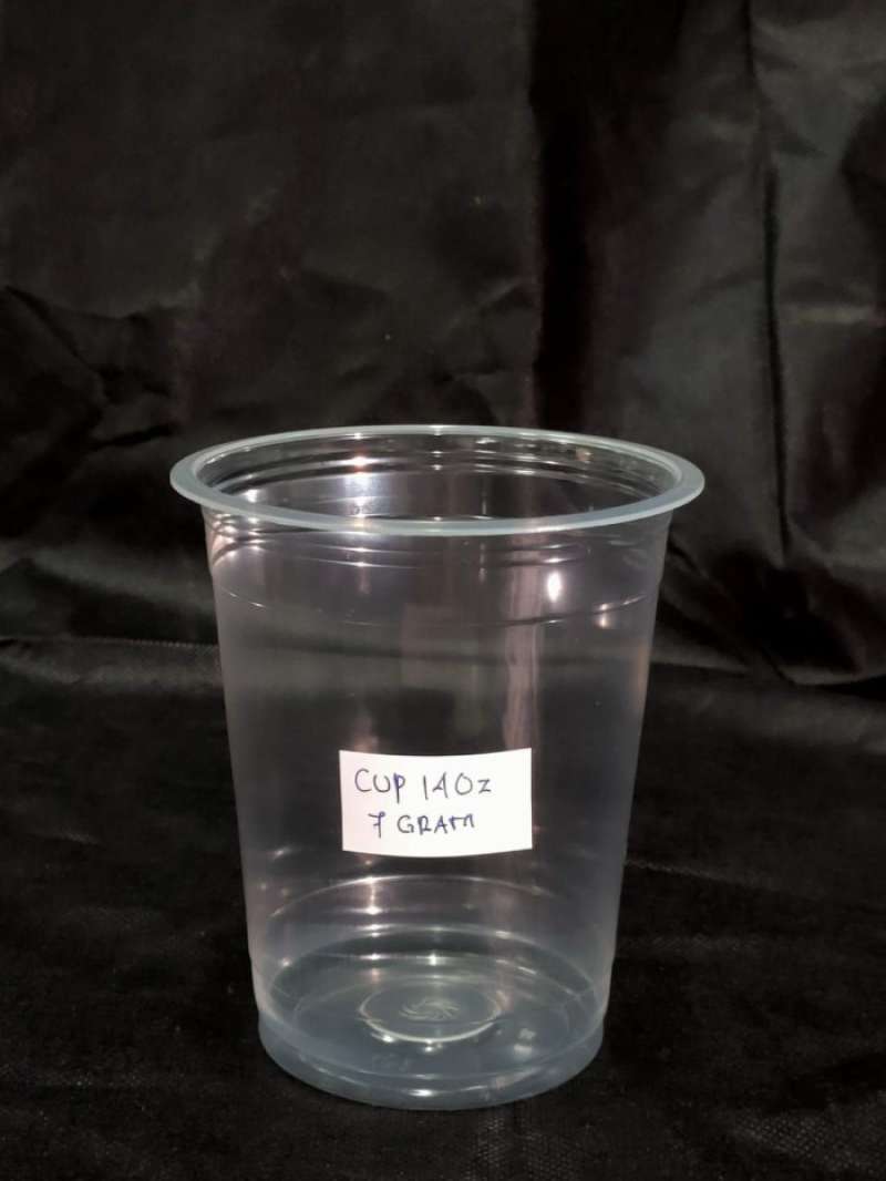 Promo Cup Gelas Plastik 14 Oz 1 Slop Isi 50 Pcs Ketebalan 7 Gr