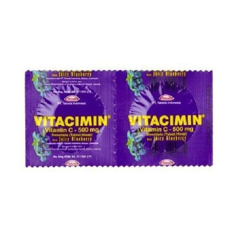 Jual Vitacimin Vitamin C 500 Mg Rasa Juicy Blueberry Di Seller