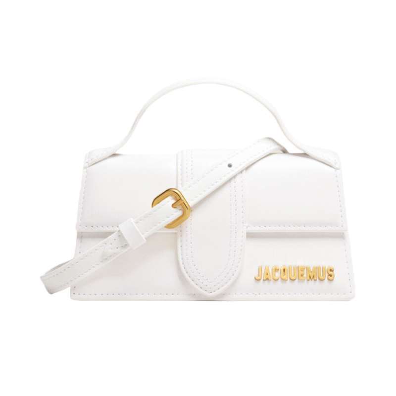 Promo Jacquemus Le Bambino Small Leather Handbag White Diskon 32