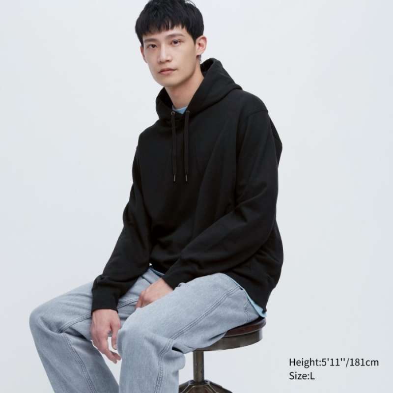 Uniqlo black hoodie cheap