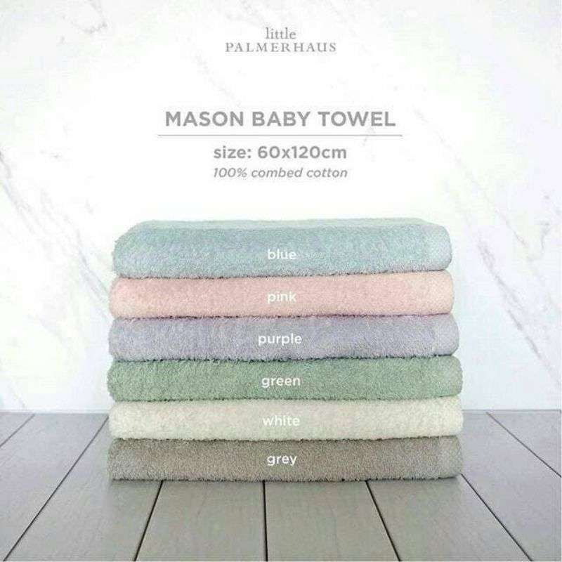Jual Little PalmerHaus Mason Baby Towel Putih Grey Pink Tosca