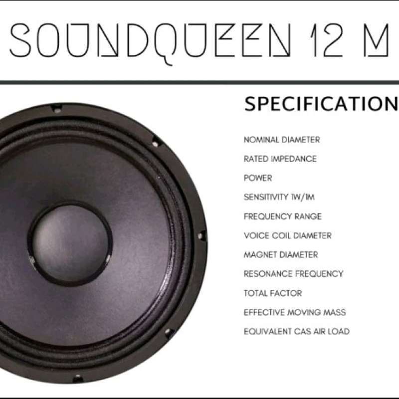 Promo Speaker 12 Inch Soundqueen 12m harga Sudah Termasuk Packing