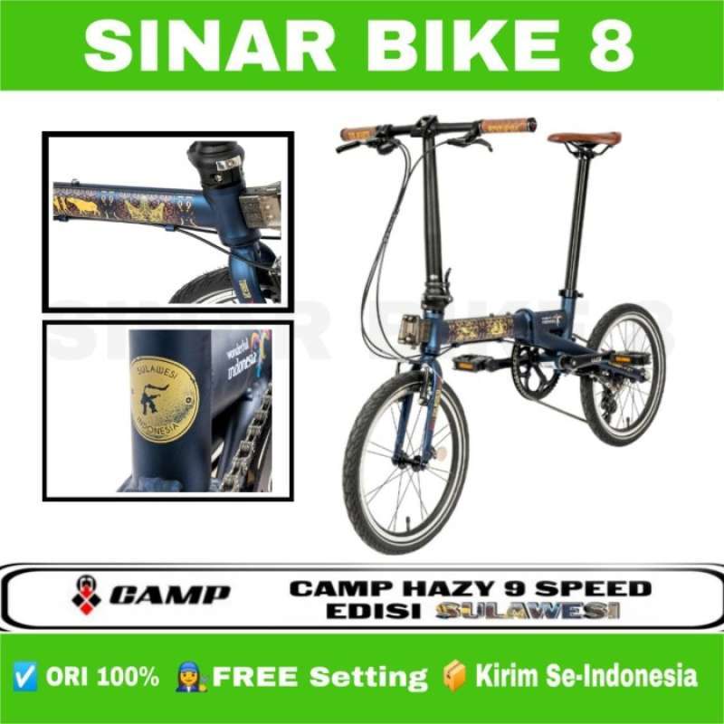 camp hazy folding bike