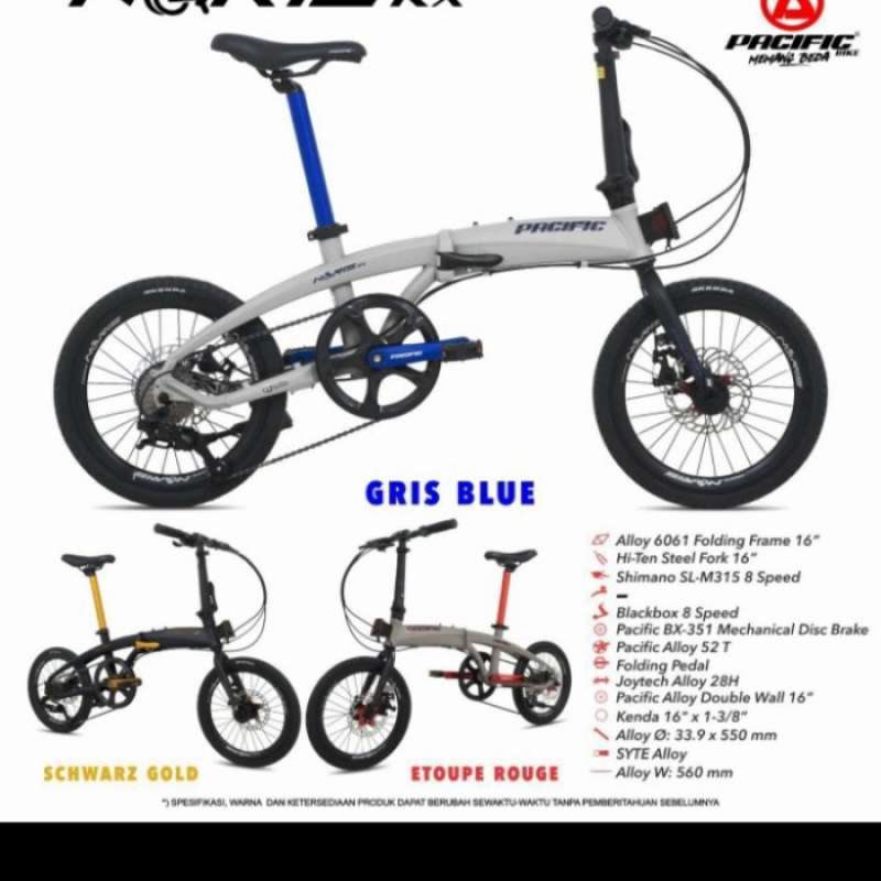 Jual sepeda lipat pacific noris rx 16 inch shifter shimano di