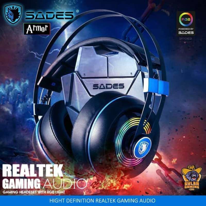 Jual SADES SA918 RGB ARMOR gaming headset di Seller Tuskar - Tegal