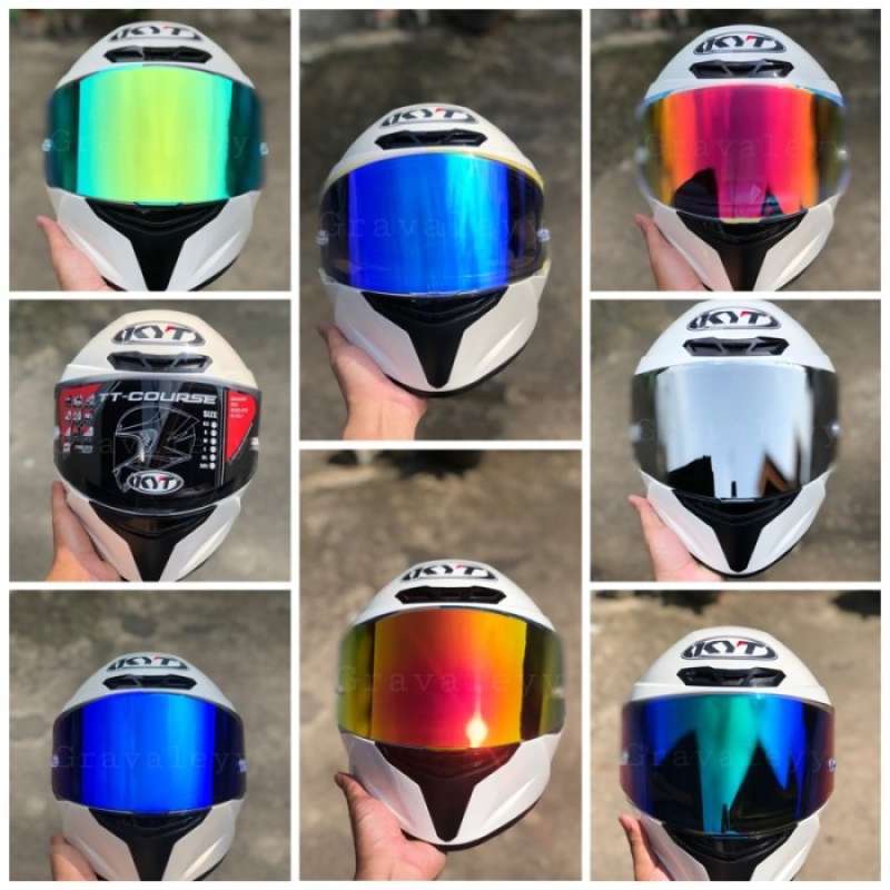 Visor iridium blue kyt tt course sales