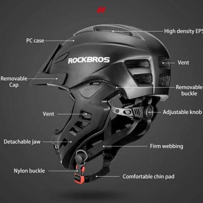 Helm rockbros store full face