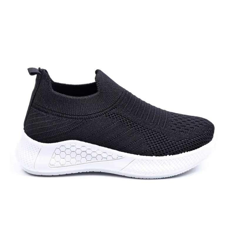 Promo Bossindo Collin 4051 Hitam Putih Sepatu Rajut Import Anak