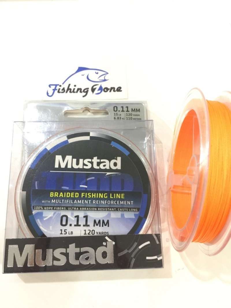 Promo Mustad Thor Braided Fishing Line 110m - 15lb/6.83kg (orange
