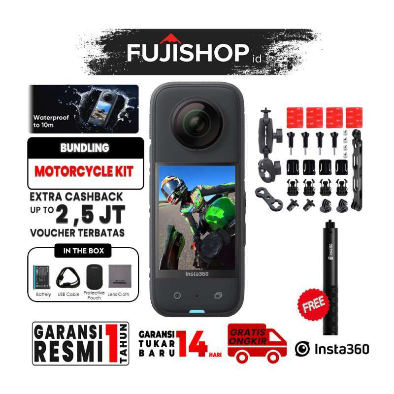 Promo Insta360 ONE X3 Bundling Motorcycle Kit Action Camera Garansi Resmi  Diskon 20% di Seller Fuji Shop ID Official Store - FUJISHOPid Sedayu Square  - Kota Jakarta Barat | Blibli