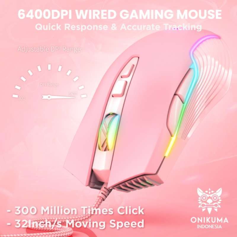 Kit Gamer 2 En 1 Onikuma G25-cw905, Teclado + Mouse Pink – SIPO