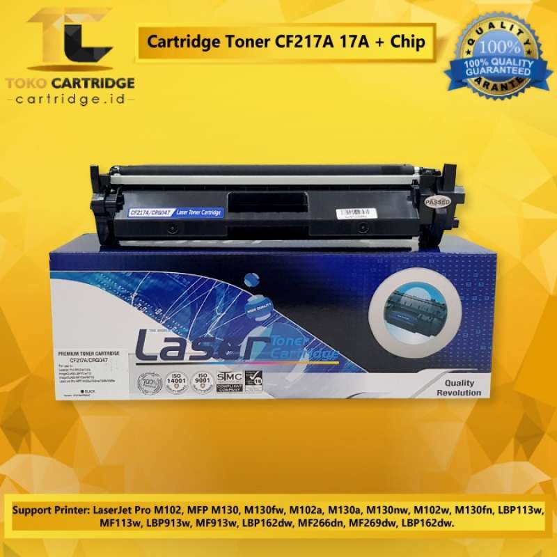 Promo Cartridge Toner Hp 17A Cf217A Chip Printer Laserjet M102A