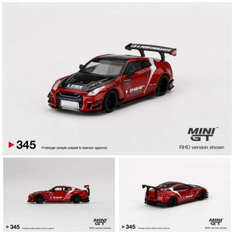 MINI-GT 1/64 LB-WORKS NISSAN GT-R R35 Type2 Rear Wing ver3 Red