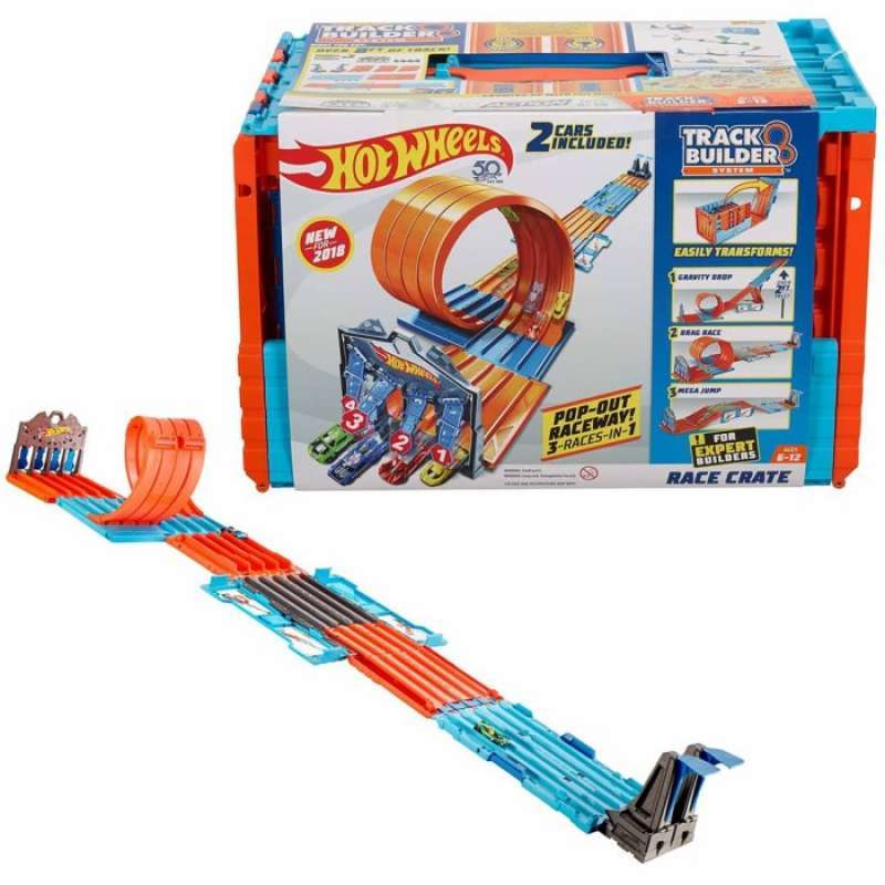 Hot wheels track outlet builder system race
