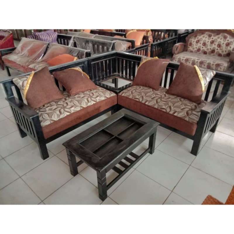 Sofa l shop kayu