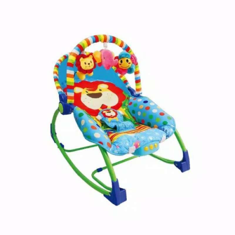 PLIKO Rocking Chair Hammock PK 308 Baby Bouncer Kursi goyang bayi Blue Monkey