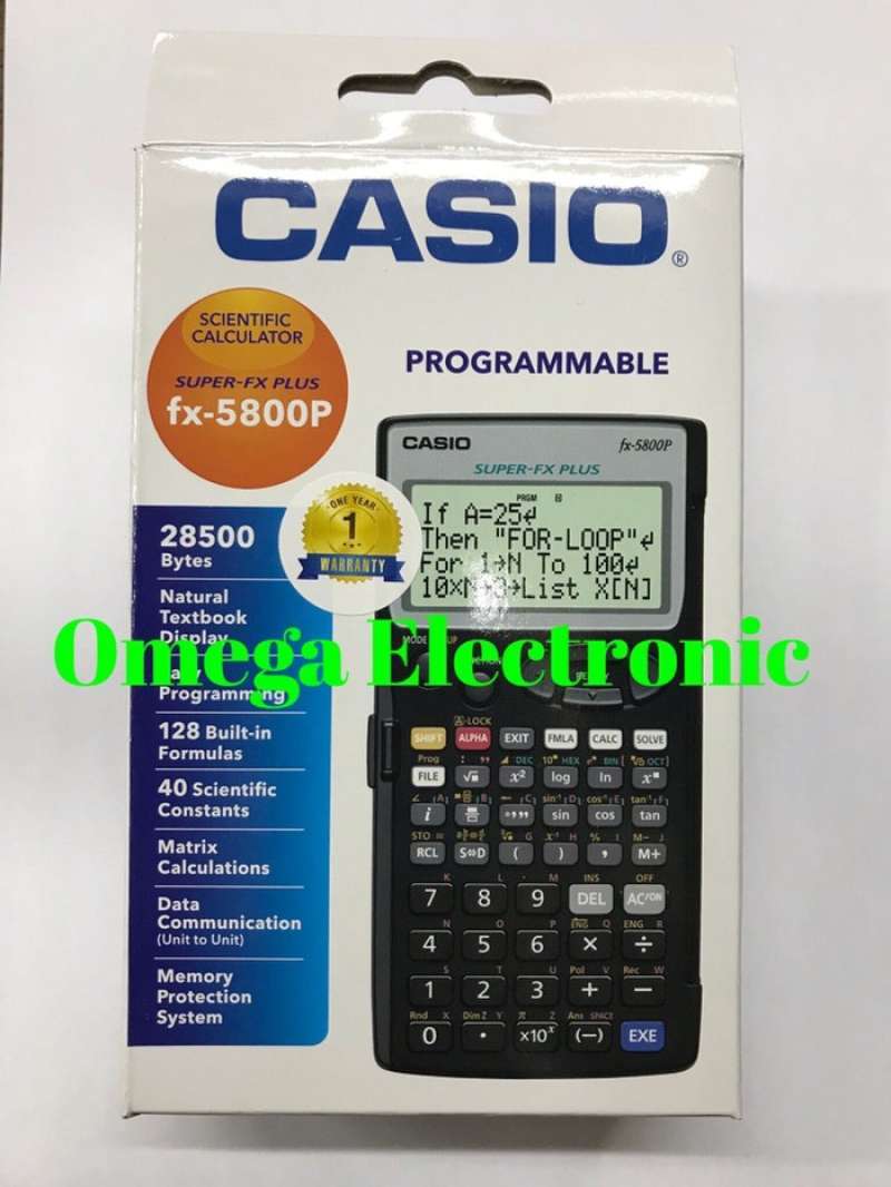 Promo Casio Calculator Fx 5800p Programmable Scientific Kalkulator Ilmiah Diskon 23 Di Seller Silia Store Kalibata Kota Jakarta Selatan Blibli