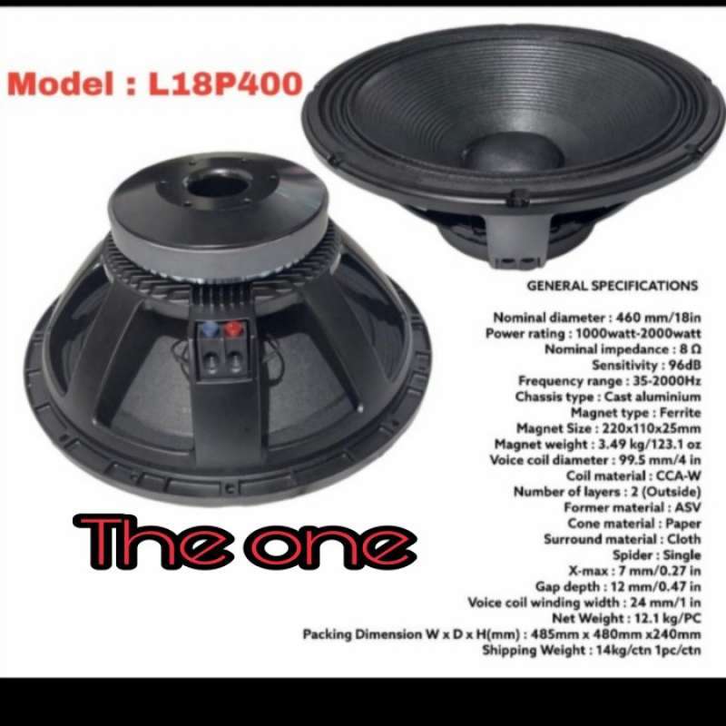 Promo Terbatas Speaker Komponen Component Rcf 18In 18Inch L18P400 L18 P400