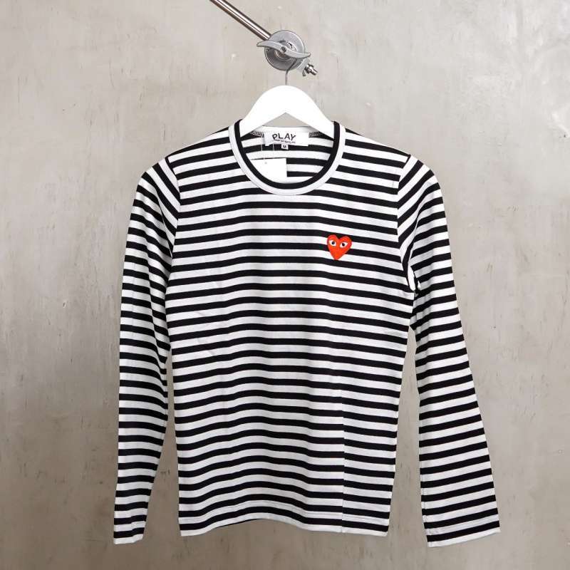 Jual Kaos Cdg Play Stripe White Black Tshirt 100 Original Di Seller Hypesneaker.idn Official Store Hypesneaker.id Kota Semarang Blibli