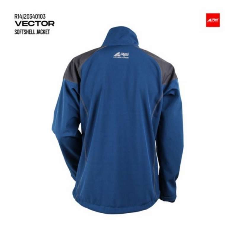 Promo JAKET GUNUNG PRIA VECTOR SOFTSHELL AREI OUTDOOR GEAR BIRU