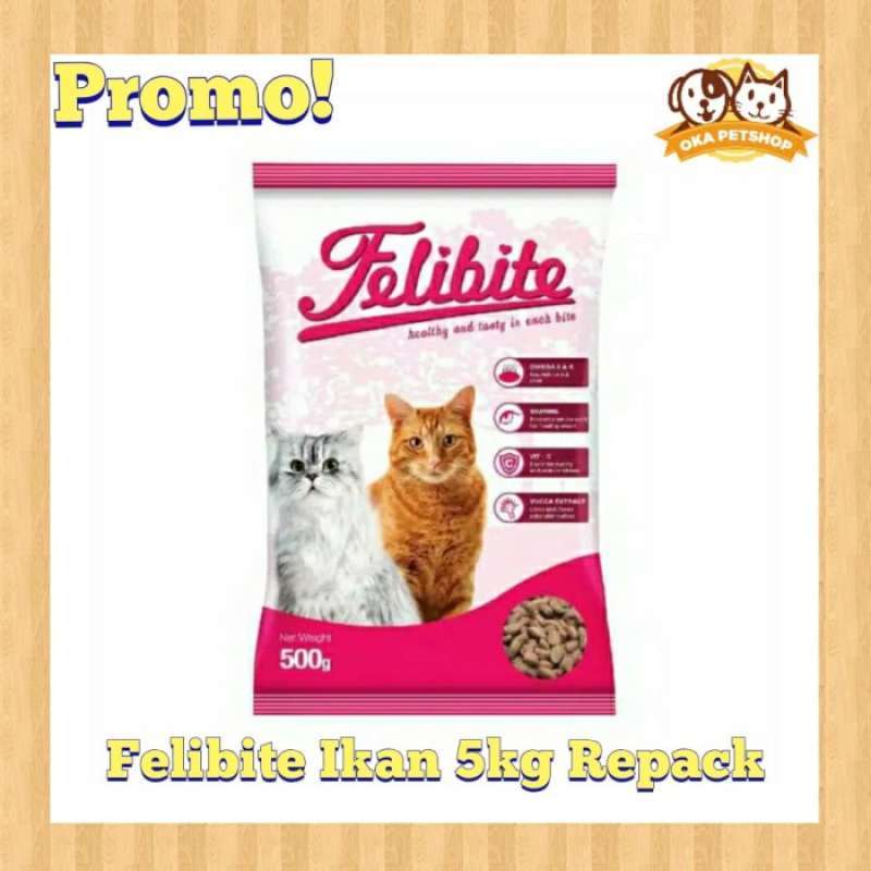 Promo Makanan Kucing FELIBITE Ikan 5kg Fresack Dry food Cat