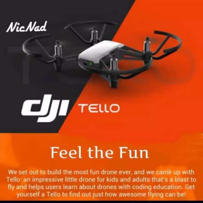 Jual DJI Tello RC Drone HD 5MP Camera with Intel Processor di