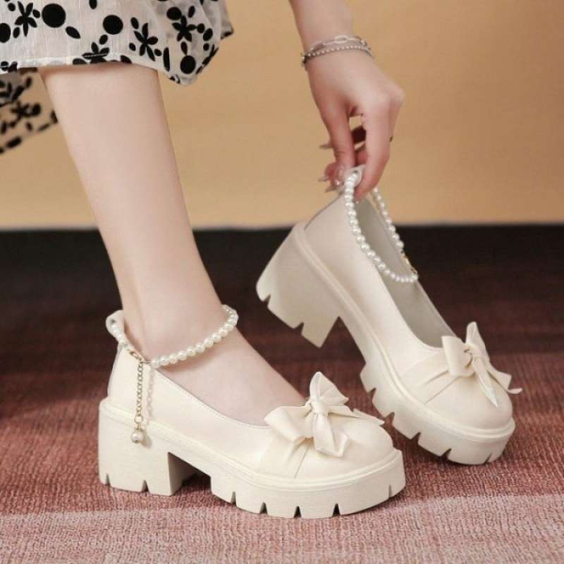 Promo FF Sepatu Wanita Korean Style Docmart Shoes Kekinian Import