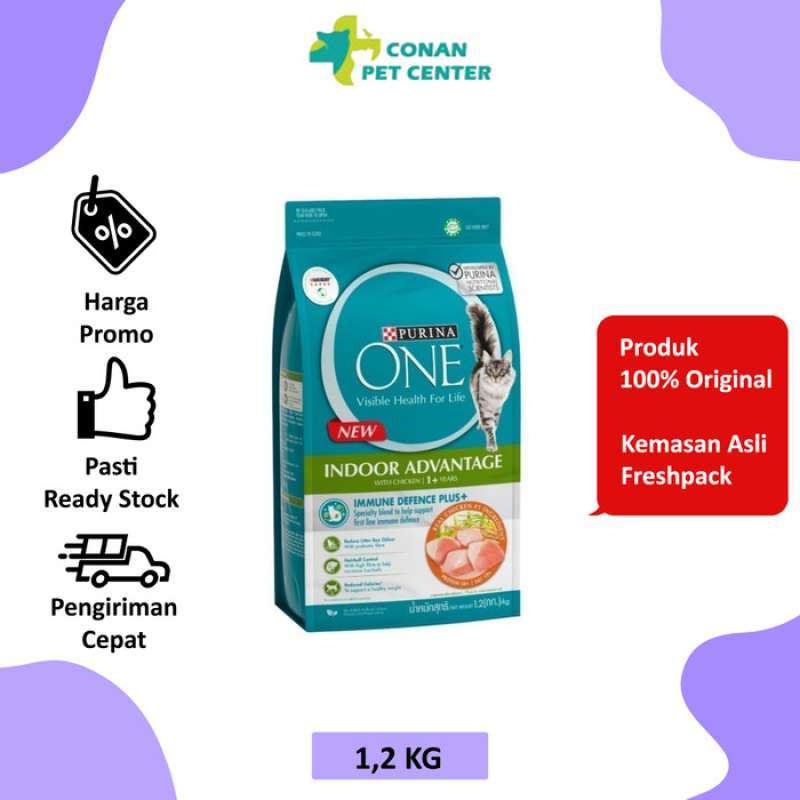 Purina One Indoor Cat Chicken 1 2kg Makanan Kucing Sepupu ProPlan