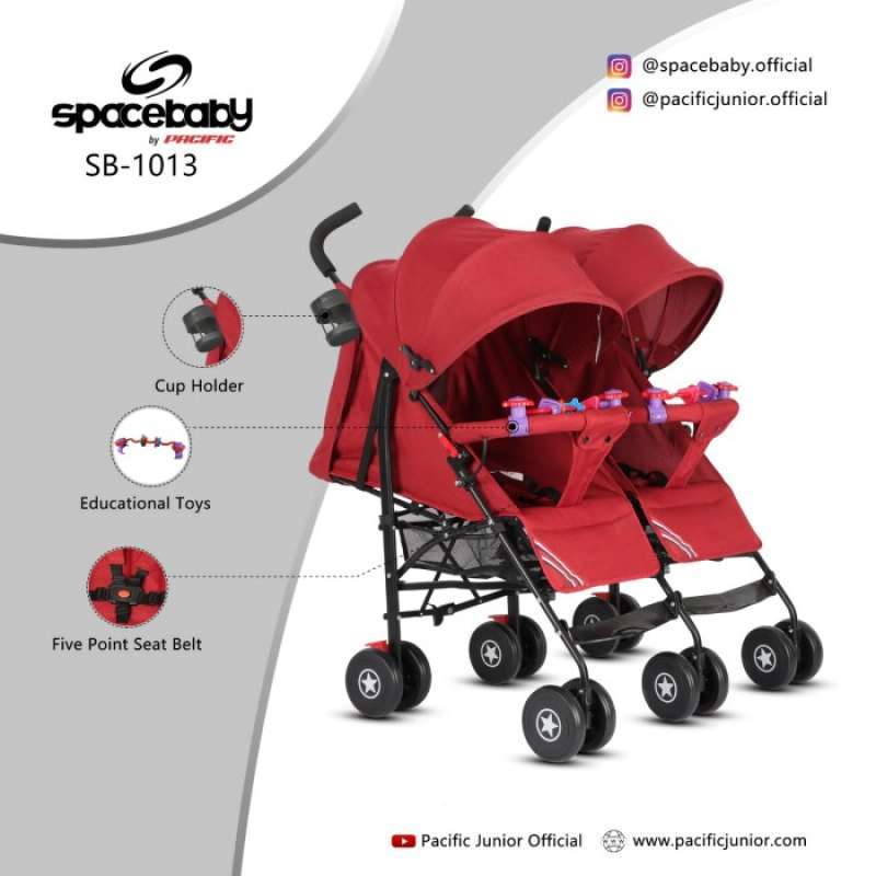 Stroller kembar hot sale 3